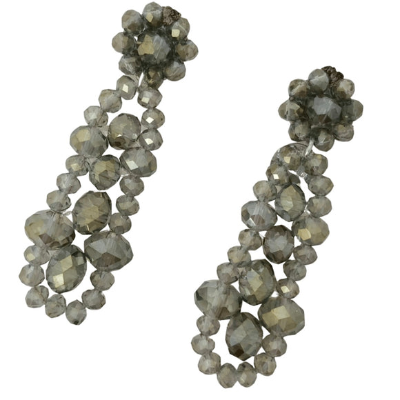 Vittoria earring - Silver sage coloured