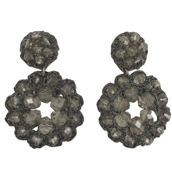 Genoa earrings - Antique silver coloured