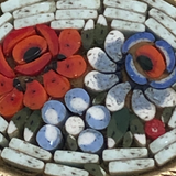 Pill box - Oval - White micro mosaic
