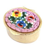 Pill box - Oval - Pink micro mosaic