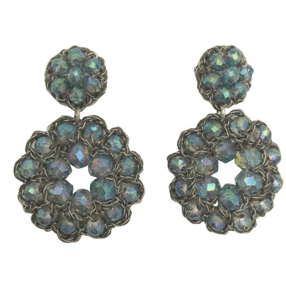 Genoa earrings - Aqua coloured