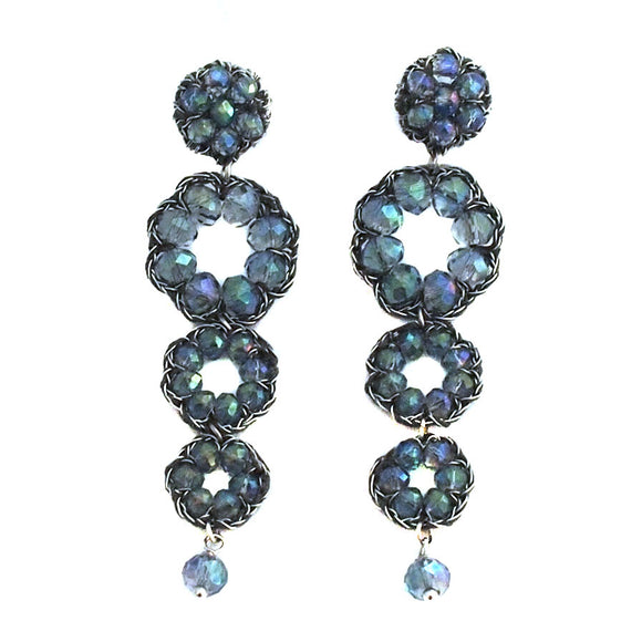 Bellagio earrings - Marine blue coloured