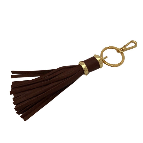 Key ring - Leather tassel - Caramel brown