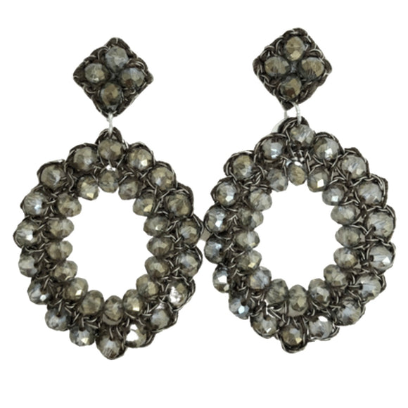 Savoy earring - Antique silver coloured