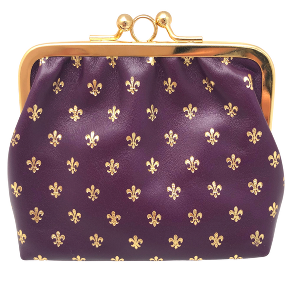 Coin purse snap close - Florentine purple
