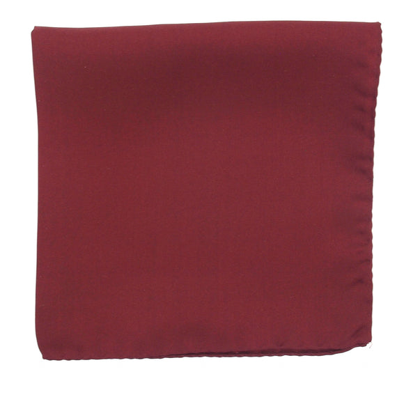 Silk pocket square - plain - Burgundy