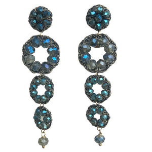 Bellagio earrings - Denim coloured