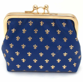 Coin purse snap close - Florentine Cobalt blue