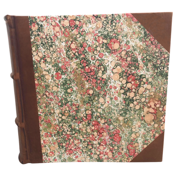 Koine - Luxury marbled photo album - Green and red
