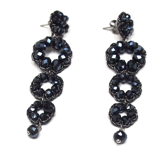 Bellagio earrings - Graphite coloured