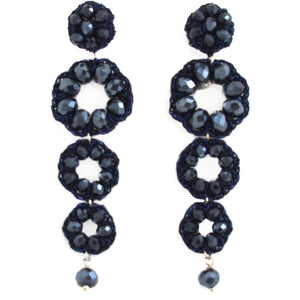 Bellagio earrings - Midnight navy