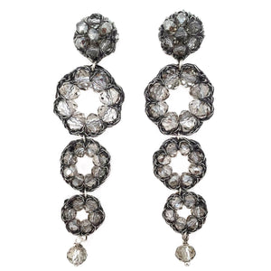 Bellagio earrings - Antique silver coloured