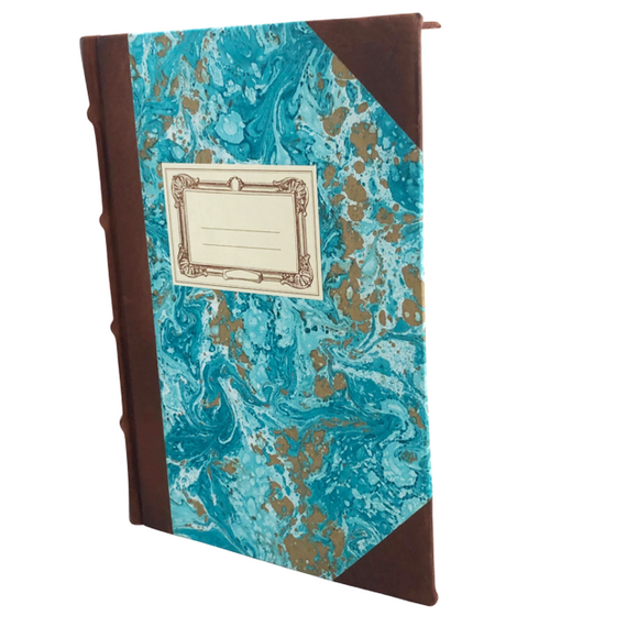Koine - Recipe book - Marbled turquoise and gold