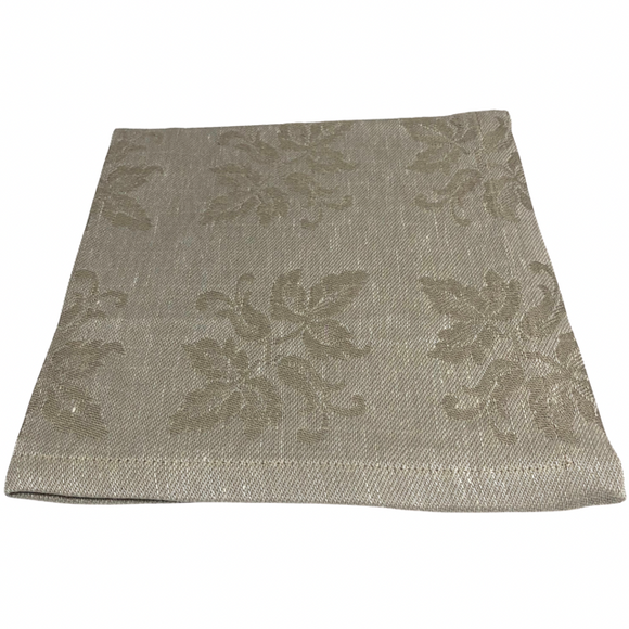 Napkin - Leaf design - Elegant silver