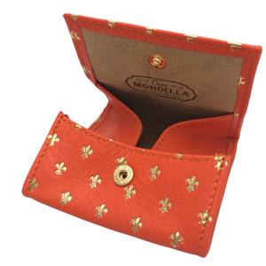 Coin purse square - Florentine tangerine