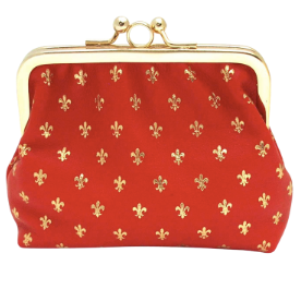 Coin purse snap close - Florentine tangerine