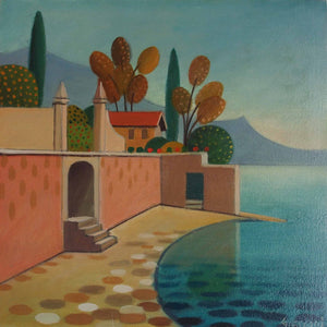 Gaspare Painting - Varenna foreshore